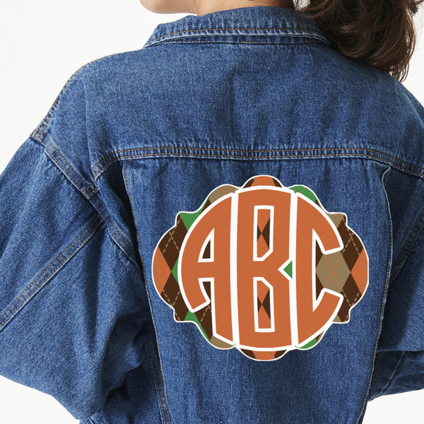 Custom Brown Argyle Twill Iron On Patch - Custom Shape - 3XL (Personalized)