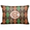 Brown Argyle Decorative Baby Pillowcase - 16"x12" (Personalized)