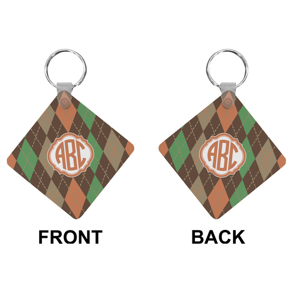 Brown Argyle Diamond Keychain (Front + Back)