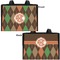 Brown Argyle Diaper Bag - Double Sided - Front and Back - Apvl