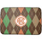 Brown Argyle Dish Drying Mat (Personalized)