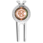 Brown Argyle Golf Divot Tool & Ball Marker (Personalized)
