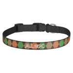 Brown Argyle Dog Collar - Medium (Personalized)