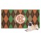 Brown Argyle Dog Towel (Personalized)