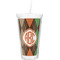 Brown Argyle Double Wall Tumbler with Straw (Personalized)