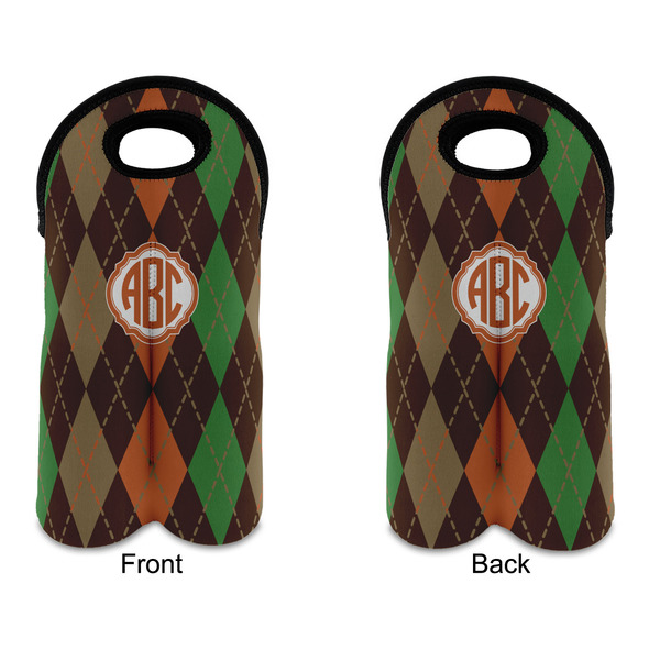 Brown Argyle Double Wine Tote - APPROVAL (new)