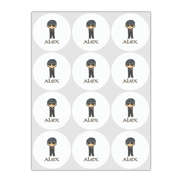 Brown Argyle Drink Topper - Small - Set of 12