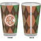Brown Argyle Pint Glass - Full Color - Front & Back Views