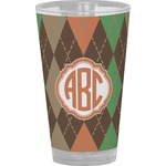 Brown Argyle Pint Glass - Full Color (Personalized)