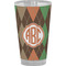Brown Argyle Pint Glass - Full Color - Front View