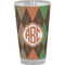 Brown Argyle Pint Glass - Full Color (Personalized)