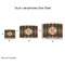 Brown Argyle Drum Lampshades - Sizing Chart