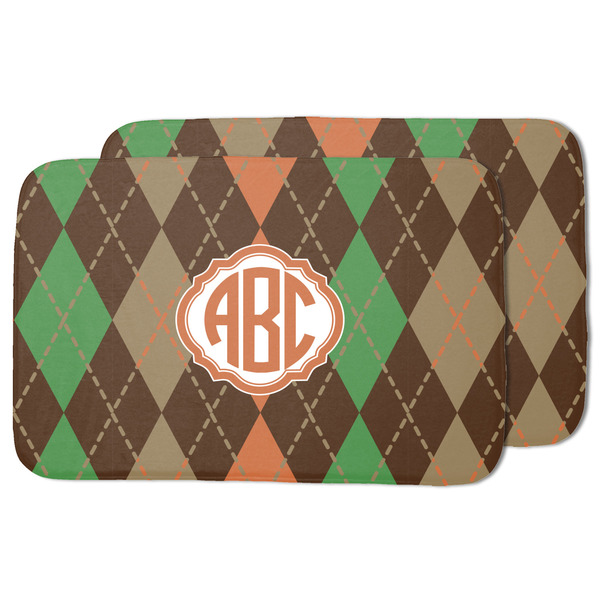 Brown Argyle Drying Dish Mat - MAIN