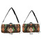 Brown Argyle Duffle Bag Small and Large