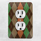Brown Argyle Electric Outlet Plate - LIFESTYLE