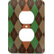 Brown Argyle Electric Outlet Plate