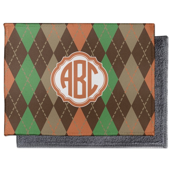 Brown Argyle Electronic Screen Wipe - Flat