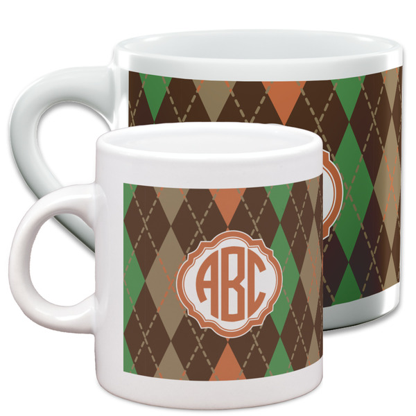 Brown Argyle Espresso Mugs - Main Parent