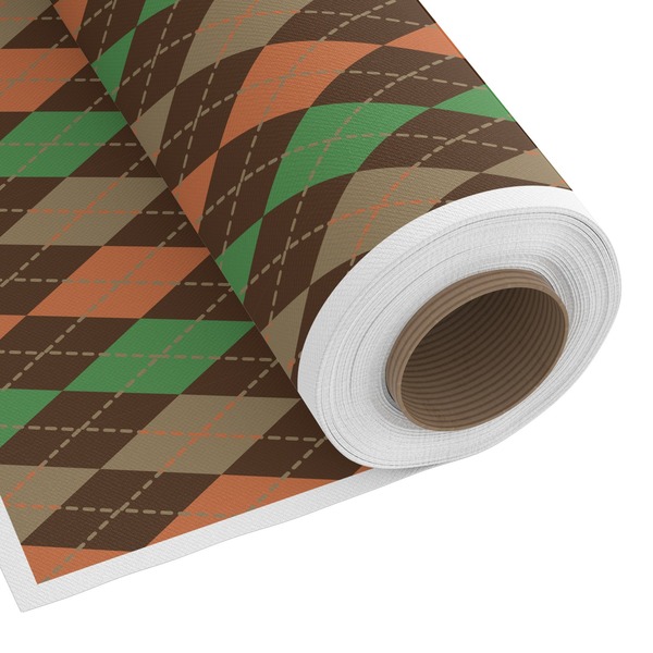 Custom Brown Argyle Fabric by the Yard - PIMA Combed Cotton