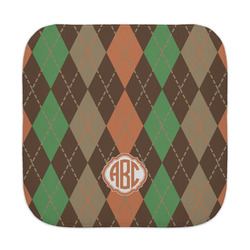 Brown Argyle Face Towel (Personalized)