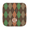 Brown Argyle Face Towel (Personalized)