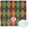 Brown Argyle Wash Cloth with soap