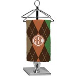 Brown Argyle Finger Tip Towel - Full Print (Personalized)
