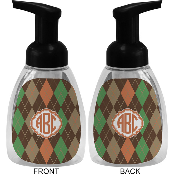 Brown Argyle Foam Soap Bottle (Front & Back)