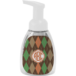 Brown Argyle Foam Soap Bottle (Personalized)