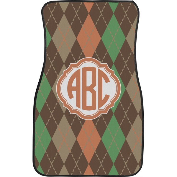 Brown Argyle Front Seat Car Mat