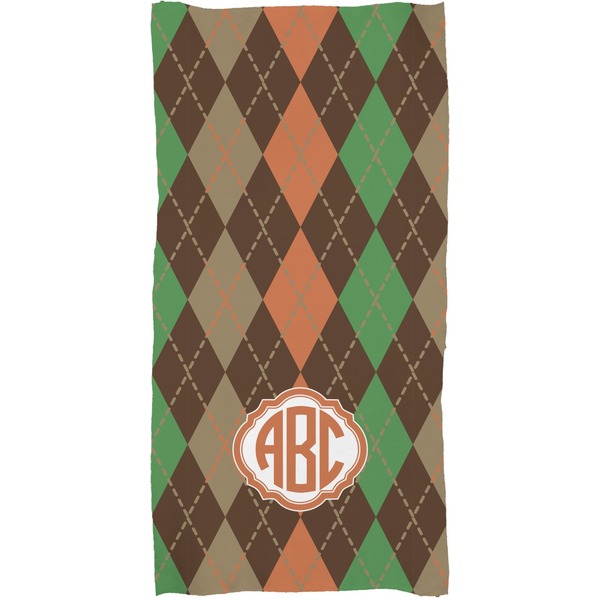 Brown Argyle Full Sized Bath Towel - Apvl