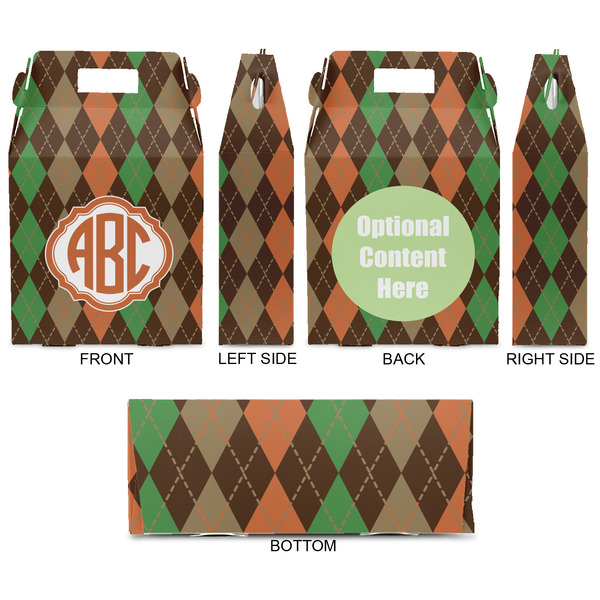 Brown Argyle Gable Favor Box - Approval