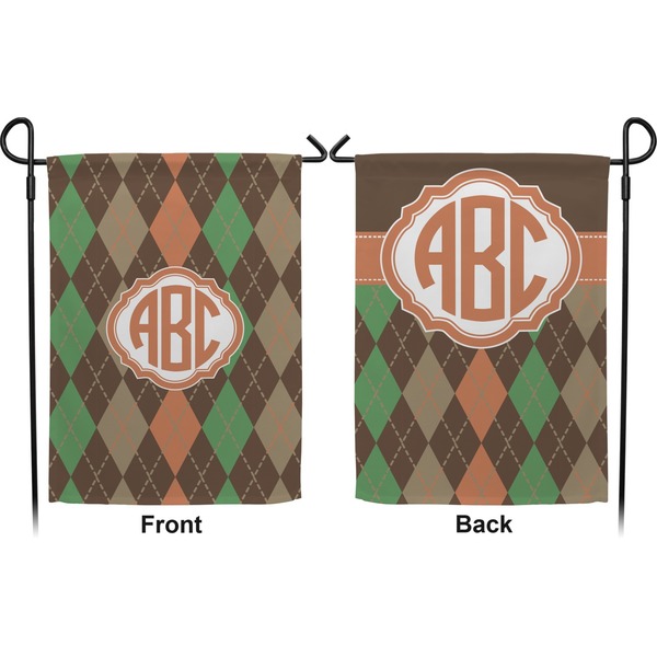Brown Argyle Garden Flag - Double Sided Front and Back