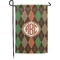 Brown Argyle Small Garden Flag - Double Sided w/ Monograms