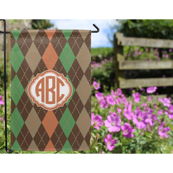 Brown Argyle Garden Flag - Outside In Flowers