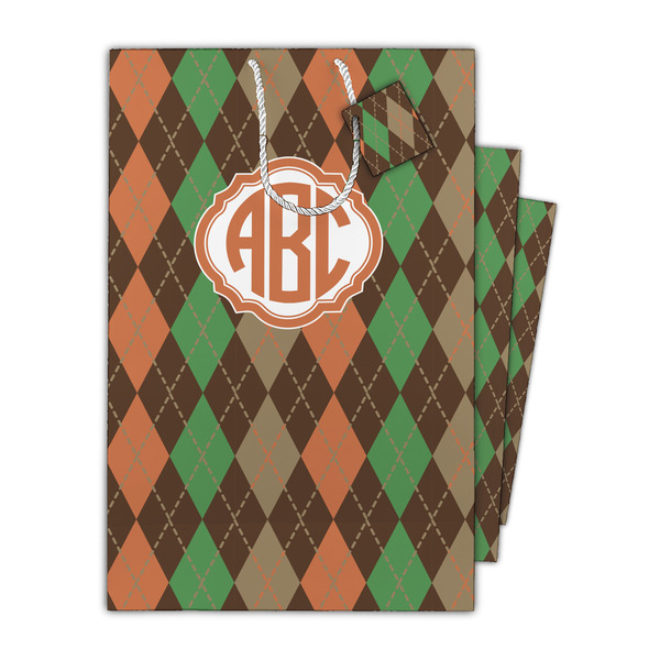 Brown Argyle Gift Bags - Parent/Main