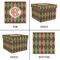 Brown Argyle Gift Boxes with Lid - Canvas Wrapped - Large - Approval