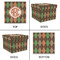 Brown Argyle Gift Boxes with Lid - Canvas Wrapped - Medium - Approval