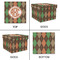 Brown Argyle Gift Boxes with Lid - Canvas Wrapped - Small - Approval