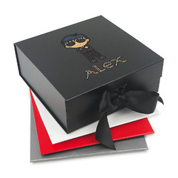 Brown Argyle Gift Box with Magnetic Lid (Personalized)
