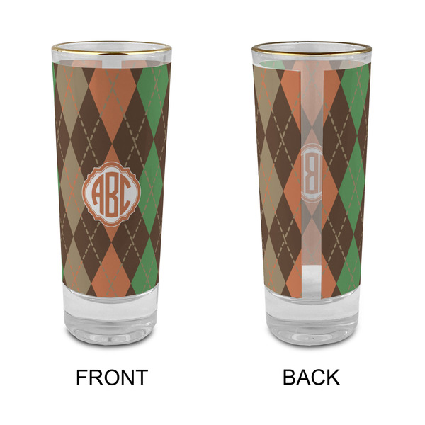 Brown Argyle Glass Shot Glass - 2 oz - Single - APPROVAL
