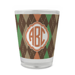 Brown Argyle Glass Shot Glass - 1.5 oz - Set of 4 (Personalized)