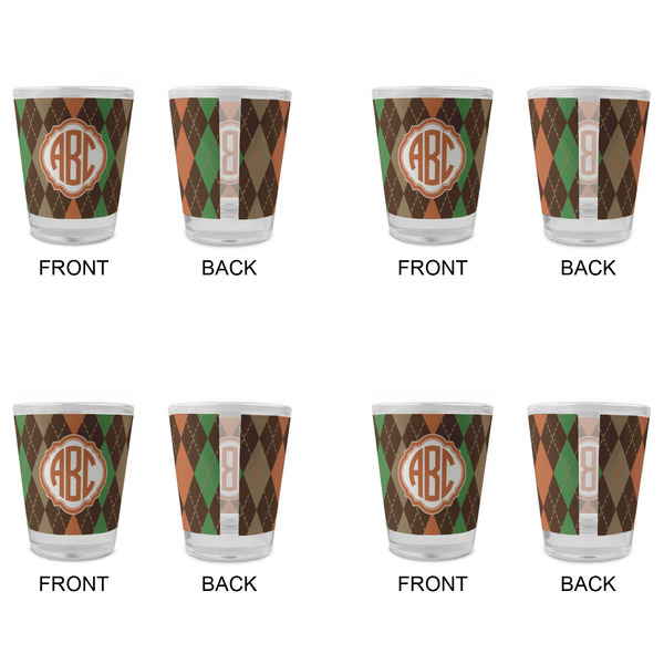 Brown Argyle Glass Shot Glass - Standard - Set of 4 - APPROVAL