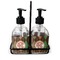 Brown Argyle Glass Soap & Lotion Bottle Set (Personalized)