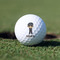 Brown Argyle Golf Ball - Branded - Front Alt