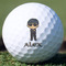 Brown Argyle Golf Ball - Branded - Front