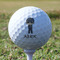 Brown Argyle Golf Ball - Branded - Tee