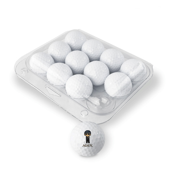 Brown Argyle Golf Balls - Generic - Set of 12 - PACKAGING