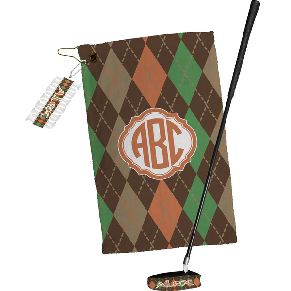 Brown Argyle Golf Gift Kit (Full Print)