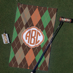 Brown Argyle Golf Towel Gift Set (Personalized)